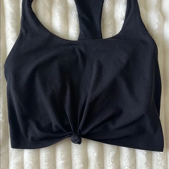 Joylab Black Knotted Crop Top - Picture 3 of 5